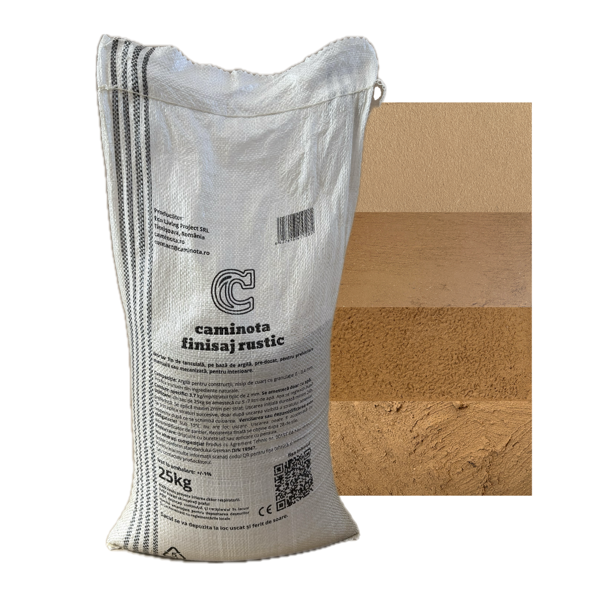 Caminota Finisaj Rustic, sac rafie 25 kg